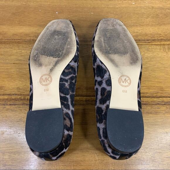Michael Kors Leopard Print Pony Hair Flat Loafer Size 6 - Picture 7 of 8